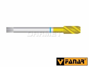 Gwintownik maszynowy wysokowydajny HSS-E, powłoka TiN, DIN 376-C - gwint metryczny zwykły M16 R40, nieprzelotowy  (Rm ≤ 1000) - FANAR (D2-513801-0160)