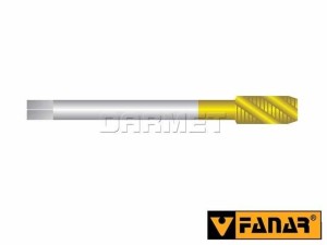 Gwintownik maszynowy wysokowydajny HSS-E, powłoka TiN, DIN 376-C - gwint metryczny zwykły M8 R40, nieprzelotowy (Rm ≤ 800) - FANAR (D2-513101-0080)