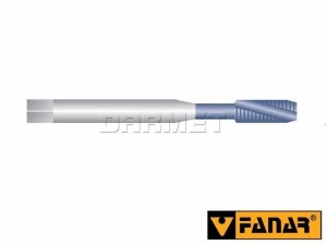 Gwintownik maszynowy wysokowydajny HSS-E do aluminium, powłoka TiCN, DIN 371-C - gwint metryczny zwykły M6 R15, nieprzelotowy (Rm ≤ 800) - FANAR (C2-505601-0060)