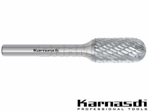 Pilnik obrotowy walcowy z czołem kulistym WRC, frez do metalu - 4 x 30MM, długość 60MM, chwyt 6MM - KARNASCH (113021-046)