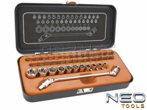 Zestaw kluczy nasadowych 1/4" - 41 elementów - NEO TOOLS (08-603)
