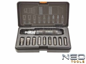Wkrętak udarowy 1/2" z końcówkami wkrętaków - 10 sztuk - NEO TOOLS (04-250)