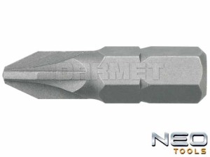 Końcówki wkrętakowe krzyżowe Pozidriv, PZ2 x 25MM - 20 sztuk - NEO TOOLS (06-020)