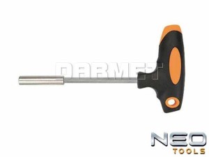 Uchwyt magnetyczny typu "T" do końcówek wkrętakowych 1/4", długość 175MM - NEO TOOLS (06-075)