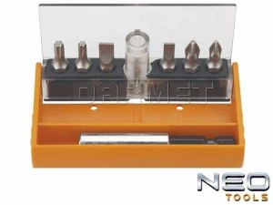 Końcówki wkrętakowe z uchwytem - 7 sztuk - NEO TOOLS (06-101)