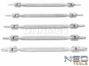 Klucze Torx przegubowe - 5 sztuk - NEO TOOLS (09-116)