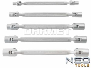 Klucze Torx przegubowe nasadowe - 5 sztuk - NEO TOOLS (09-117)