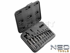 Wykrętaki do zerwanych śrub z wiertłami pilotującymi - 10 elementów - NEO TOOLS (09-609)