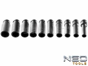 Zestaw nasadek udarowych sześciokątnych 1/2" - 10 sztuk - NEO TOOLS (12-107)