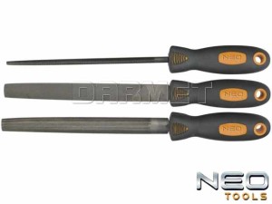 Zestaw pilników do metalu 200/2 - 3 sztuki - NEO TOOLS (37-605)