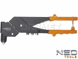 Nitownica z głowicą wielopołożeniową do nitów o średnicach 2,4 - 4,8MM, długość 280MM - NEO TOOLS (18-102)