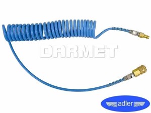 Poliuretanowy, spiralny przewód z prostą końcówką ze złączkami 12 x 8MM, długość: 10M - ADLER (3108.0)