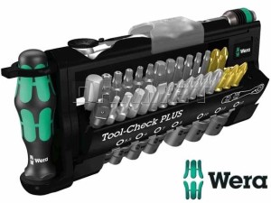 Zestaw bitów i nasadek Tool - Check Plus z pokrętłem grzechotkowym i rękojeścią - WERA (05056490001)