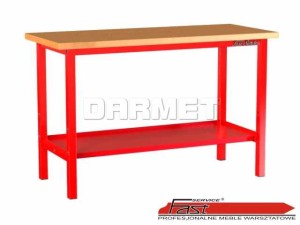 STÓŁ WARSZTATOWY, wyłożony matą gumową - 1400 mm - FAST SERVICE (P-3-01-02)