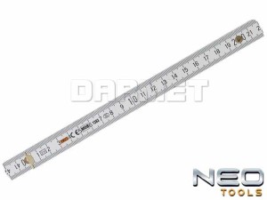 Miara składana drewniana, biała, długość 2M - NEO TOOLS (74-021)