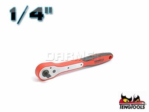 Grzechotka z trzpieniem chwytowym stałym 1400FRP, z chwytem kwadratowym 1/4" - TENGTOOLS (7429-0107)