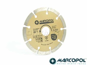 Tarcza diamentowa segmentowa, do cięcia na sucho, 115 x 22,23MM - MARCOPOL (Q784)