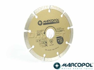 Tarcza diamentowa segmentowa, do cięcia na sucho, 125 x 22,23MM - MARCOPOL (Q785)