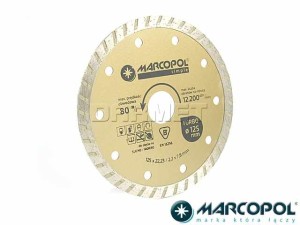 Tarcza diamentowa TURBO, do cięcia na sucho i mokro, 125 x 22,23MM - MARCOPOL (Q789)