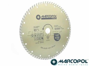 Tarcza diamentowa TURBO, do cięcia na sucho i mokro, 230 x 22,23MM - MARCOPOL (Q791)