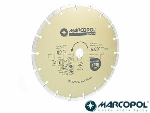Tarcza diamentowa segmentowa, do cięcia na sucho, 230 x 22,23MM - MARCOPOL (Q787)