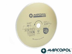 Tarcza diamentowa z nasypem ciągłym, do cięcia na mokro, 230 x 22,23MM - MARCOPOL (Q783)