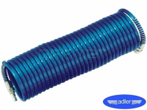 Poliamidowy, spiralny przewód ze złączkami 12 mm x 10 mm, długość: 10M - ADLER (0140.4)