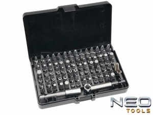 Końcówki wkrętakowe z uchwytami - 99 sztuk - NEO TOOLS (06-104)