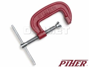 Ścisk śrubowy model GF, zakres zacisku - 200MM - PIHER (P21020)