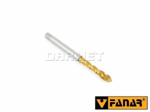 Gwintownik maszynowy wysokowydajny HSS-E, powłoka TiN, DIN 371-C - gwint metryczny zwykły M8 R40, nieprzelotowy  (Rm ≤ 1000) - FANAR (C2-513801-0080)