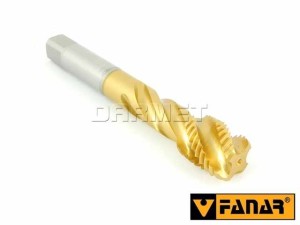 Gwintownik maszynowy wysokowydajny HSS-E, powłoka TiN, DIN 376-C - gwint metryczny zwykły M27 R40, nieprzelotowy (Rm ≤ 800) - FANAR (D2-513101-0270)