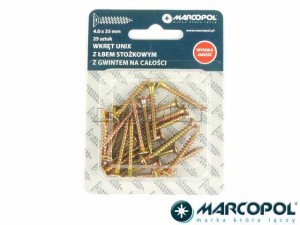 Wkręty uniwersalne 4 x 35 mm, 25 szt. - MARCOPOL (QB2142)