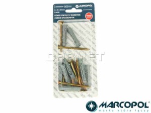 Kołki rozporowe z wkrętami 8 x 40 x 60 mm, 8 szt. - MARCOPOL (QB0102)