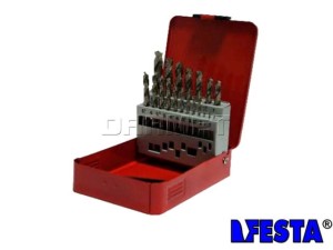 Wiertło kręte szlifowane HSS-G do metalu | NWKa DIN 338 - 1-10 MM | komplet 19 sztuk - FESTA