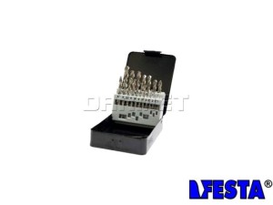 Wiertło kręte HSS-Co do metalu | NWKa DIN 338 - 1-10 MM - Komplet 19 sztuk - FESTA
