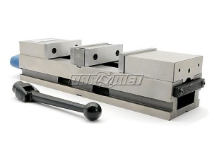 Imadło podwójne maszynowe frezarskie stałe 100-2x76 mm z dociskiem szczęki FPQD DARMET