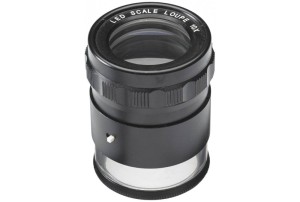 Lupa pomiarowa z podziałką i oświetleniem LED, powiększenie 10X, długość podziałki 20 mm - Limit 167800101
