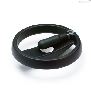 Koło ręczne dwuramienne z pełnym wieńcem 79121-R-K VRTP.80-P+IR-SST-8-K - ELESA+GANTER