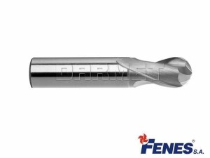 Frez trzpieniowy 2-ostrzowy, krótki z czołem kulistym z chwytem walcowym DIN327-B KR, HSS - 11MM - FENES