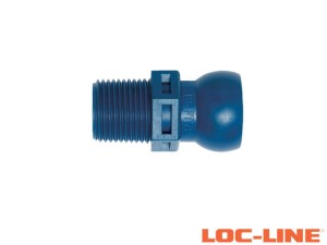Segment z gwintem zewnętrznym BSPT 3/8", system 1/2"- LOC-LINE (59876.1)