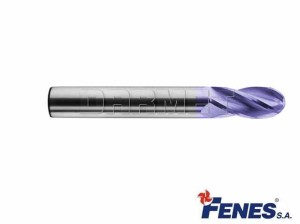 Frez 4-ostrzowy ogólnego przeznaczenia, długi z czołem kulistym DIN6527-LR, VHM TiAIN - 10MM - FENES