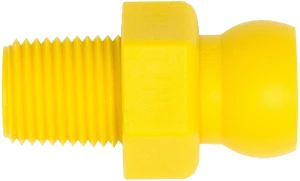 4  segmenty z gwintem zewnętrznym z tworzywa kwasoodpornego NPT 1/8", system 1/4"- LOC-LINE (45405) 