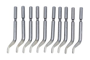 Ostrze S202 (10 szt. w opakowaniu) do gratowania krawędzi i otworów w mosiądzu i żeliwie - NOGA (BK2010)