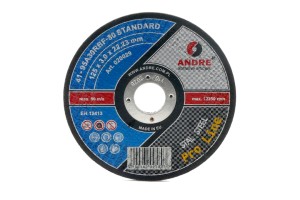 Ściernica płaska do przecinania PRO-LINE, wersja STANDARD, typ 41 - 125MM x 3MM x 22,2MM 95A 30R - ANDRE (020029)