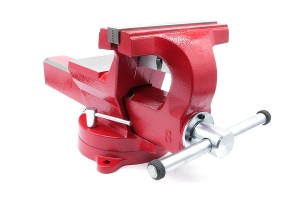 Imadło ślusarskie | szczęki ząbkowane 200 mm | z kowadełkiem i podstawą obrotową 360° - FORWARD FSV08