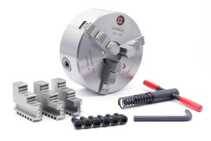 Uchwyt tokarski 160 mm samocentrujący spiralny | żeliwny | 3 - szczękowy | DIN 6350 - DARMET