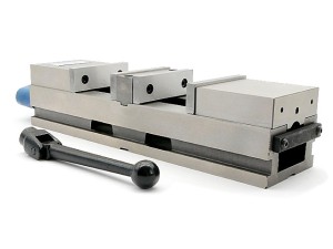 Imadło podwójne maszynowe frezarskie stałe 100-2x76 mm z dociskiem szczęki FPQD DARMET