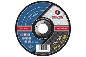 Ściernica z obniżonym środkiem do szlifowania PRO-LINE, wersja STANDARD, typ 27 - 230MM x 10MM x 22,2MM 95A 24Q - ANDRE (050160)