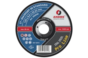 Ściernica z obniżonym środkiem do szlifowania PRO-LINE, wersja STANDARD, typ 27 - 125MM x 8MM x 22,2MM 95A 30Q - ANDRE (050050)