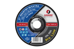 Ściernica z obniżonym środkiem do szlifowania PRO-LINE, wersja EXTRA, typ 27 - 125MM x 6MM x 22,2MM 95A 30T - ANDRE (050038)